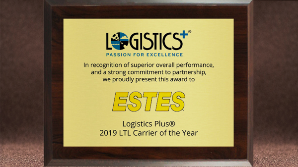 Estes Named 2019 LTL Carrier of the Year by Logistics Plus, Inc.