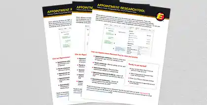 Appointment Research Tool Quick Overview