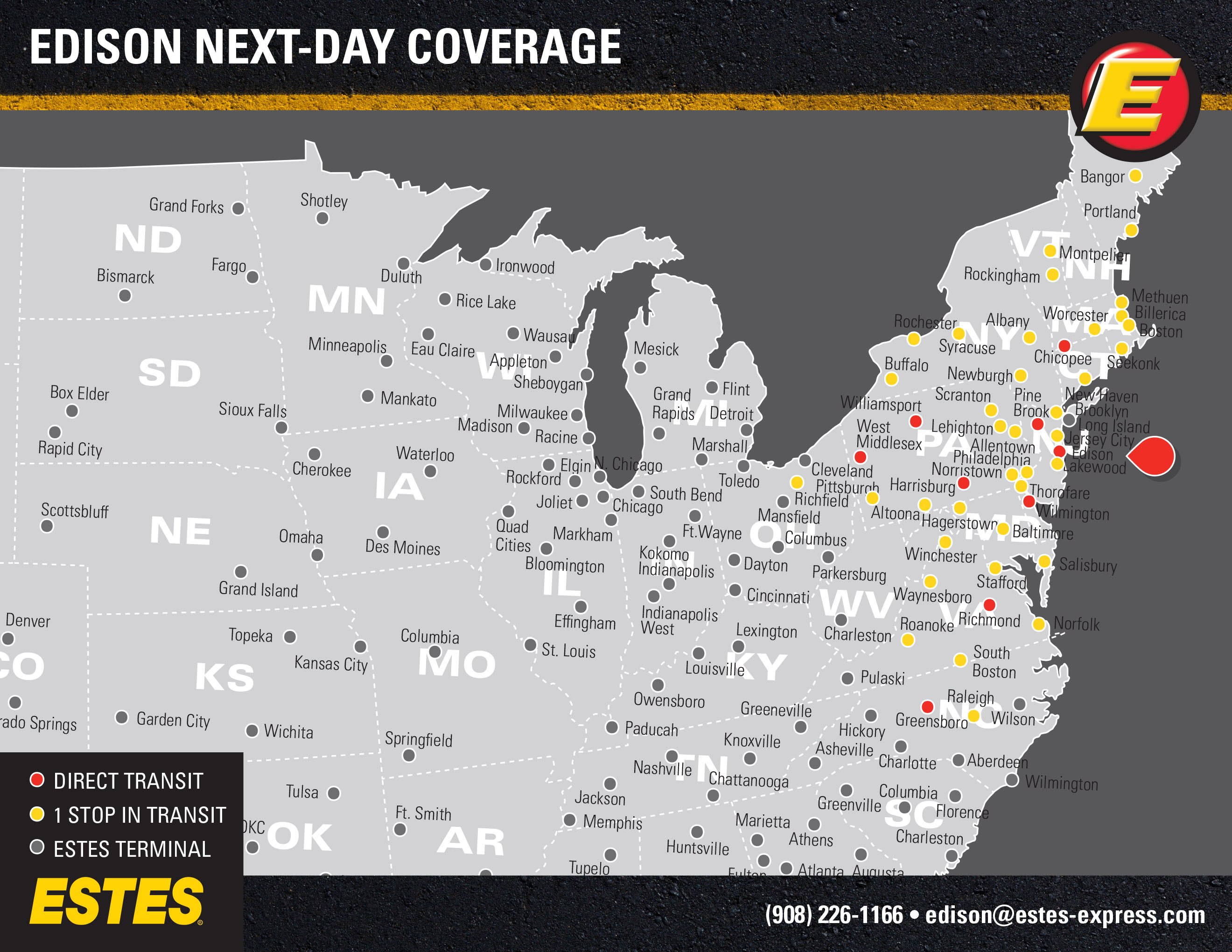 LTL Freight Shipping EdisonPlainfieldNew Brunswick NJ Estes