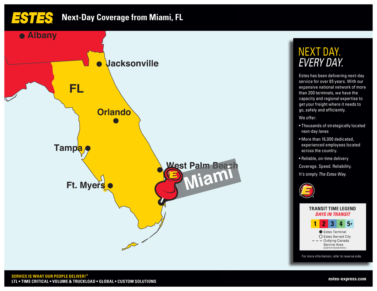 LTL Freight Shipping MiamiFort Lauderdale FL Estes Express Lines